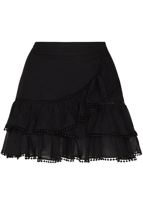 Gonna mini con ricami fera in nero Charo Ruzi Ibiza - donna CHARO RUIZ IBIZA 1989 | 201402BLK